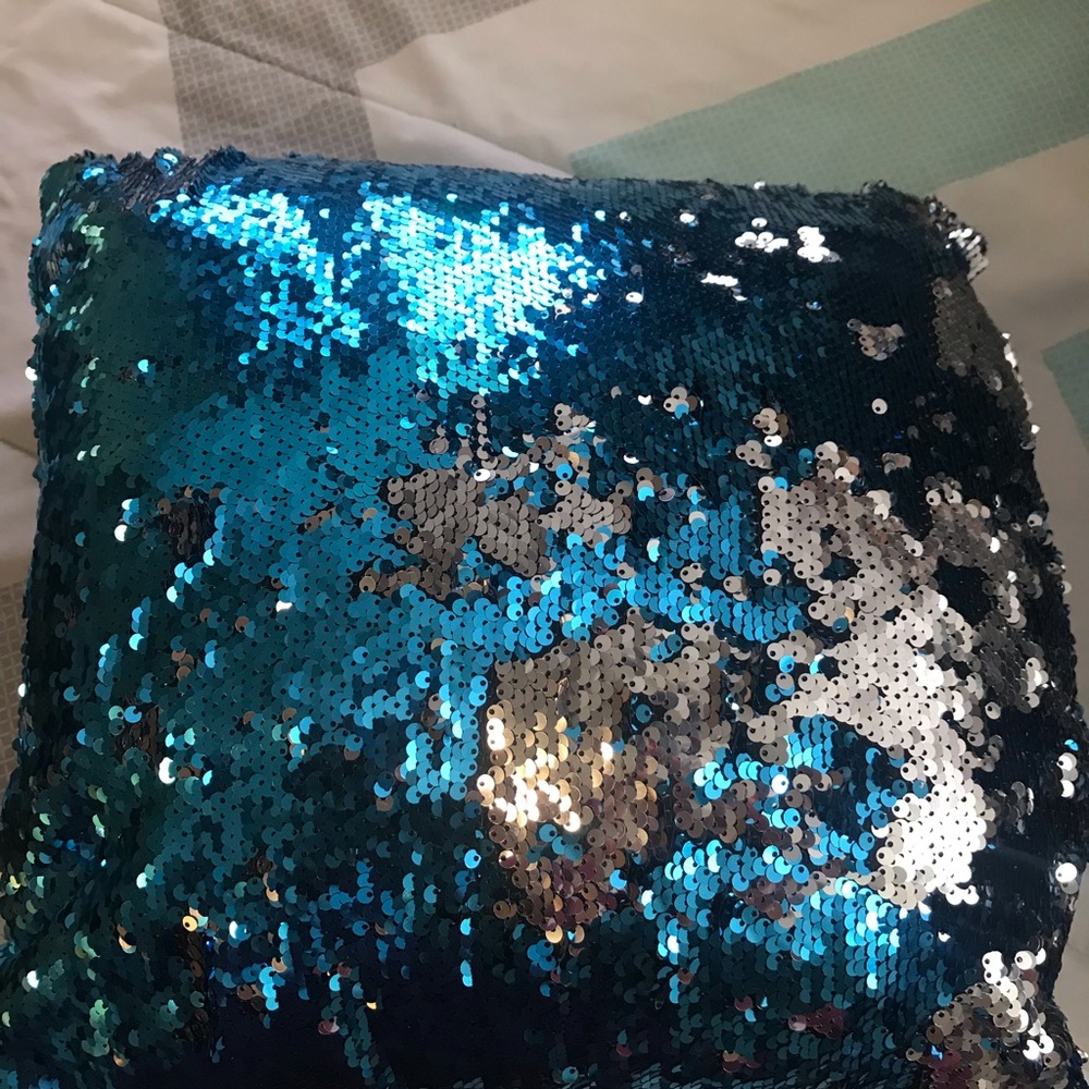 Sequin pillow